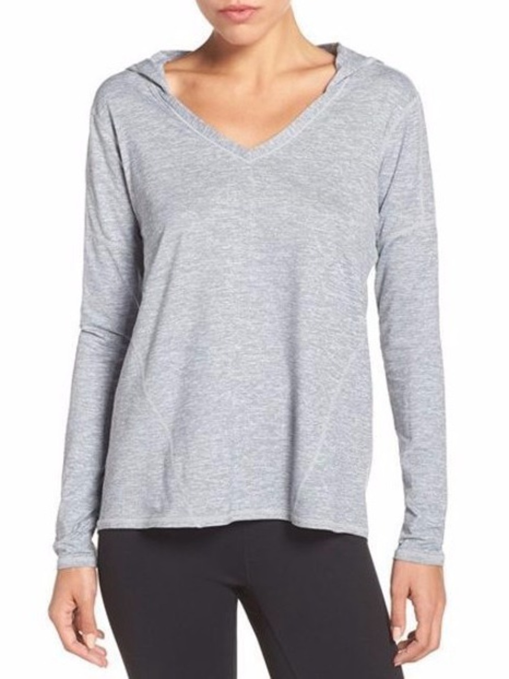 Zella To and Fro Hooded Tee in Grey